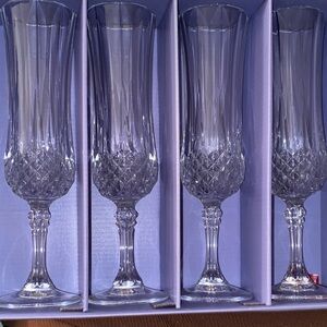 Crystal Champagne Flutes Set of Four